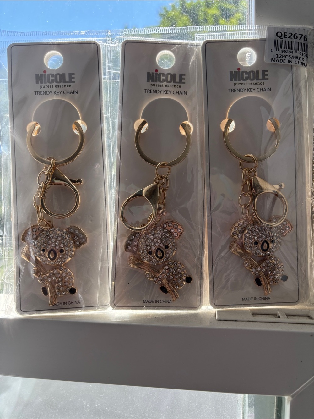 Koala bear six pack, new unused gold-toned handbag charm